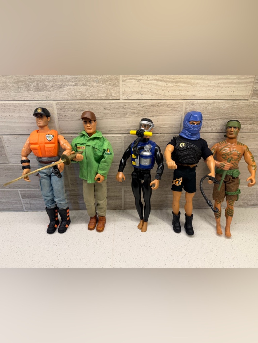 Vintage 90s Hasbro GI JOE 12” Action Figure Lot of 5 with accessories
